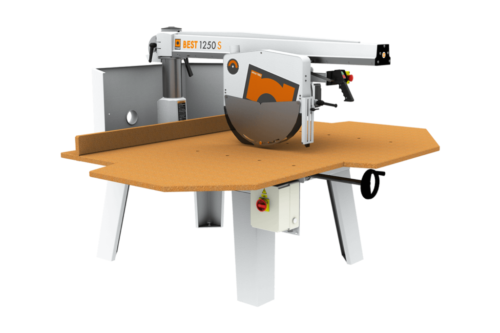 Maggi Best 1250 S radiaalzaagmachine voor nauwkeurig en efficiënt afkorten in het atelier